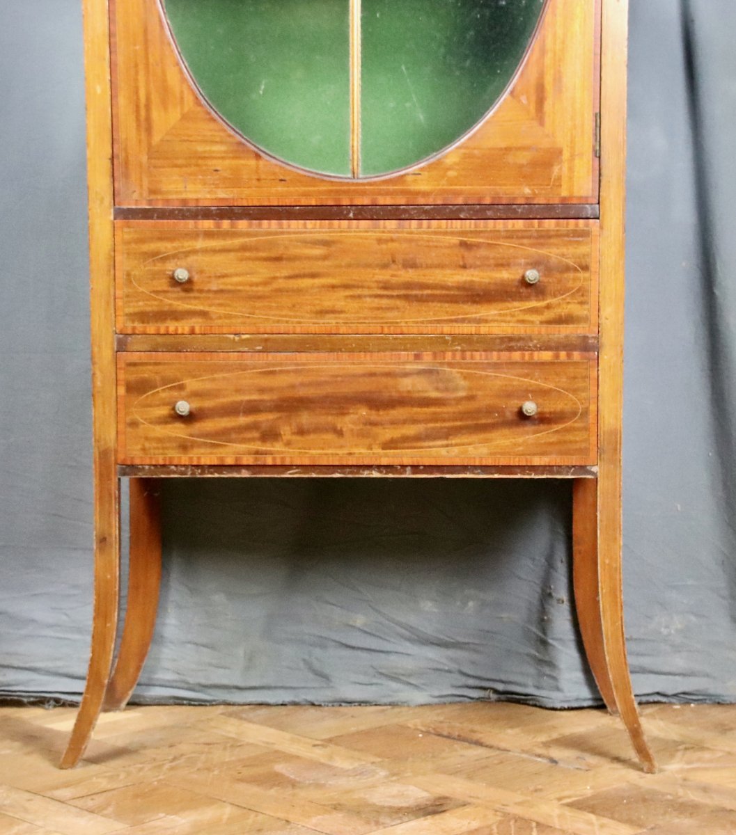 19th Century English Showcase In Mahogany-photo-2