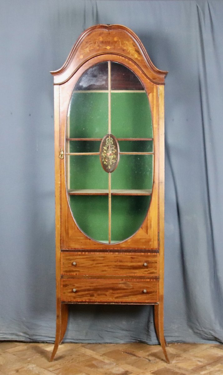 19th Century English Showcase In Mahogany