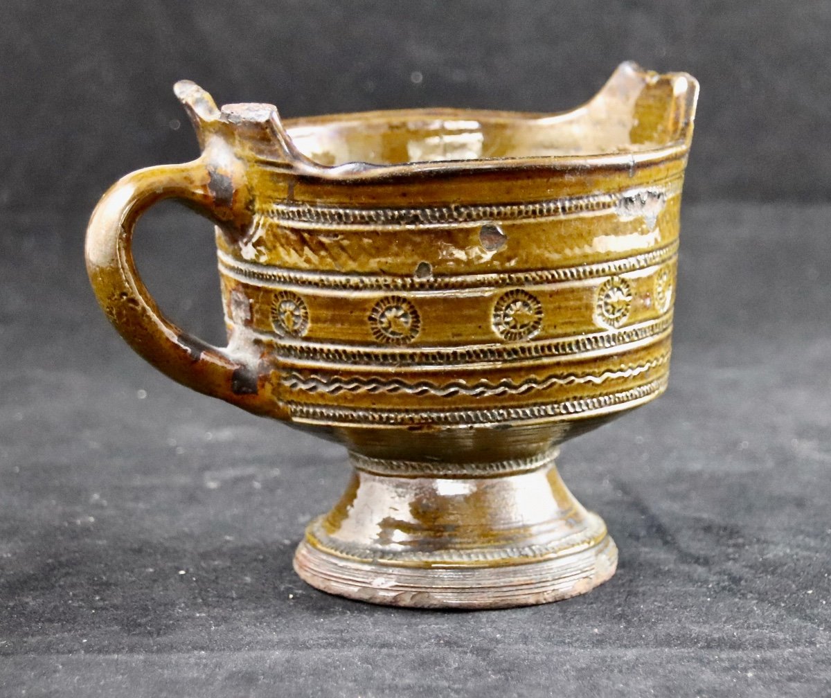 17th Century Glazed Earthenware Pot
