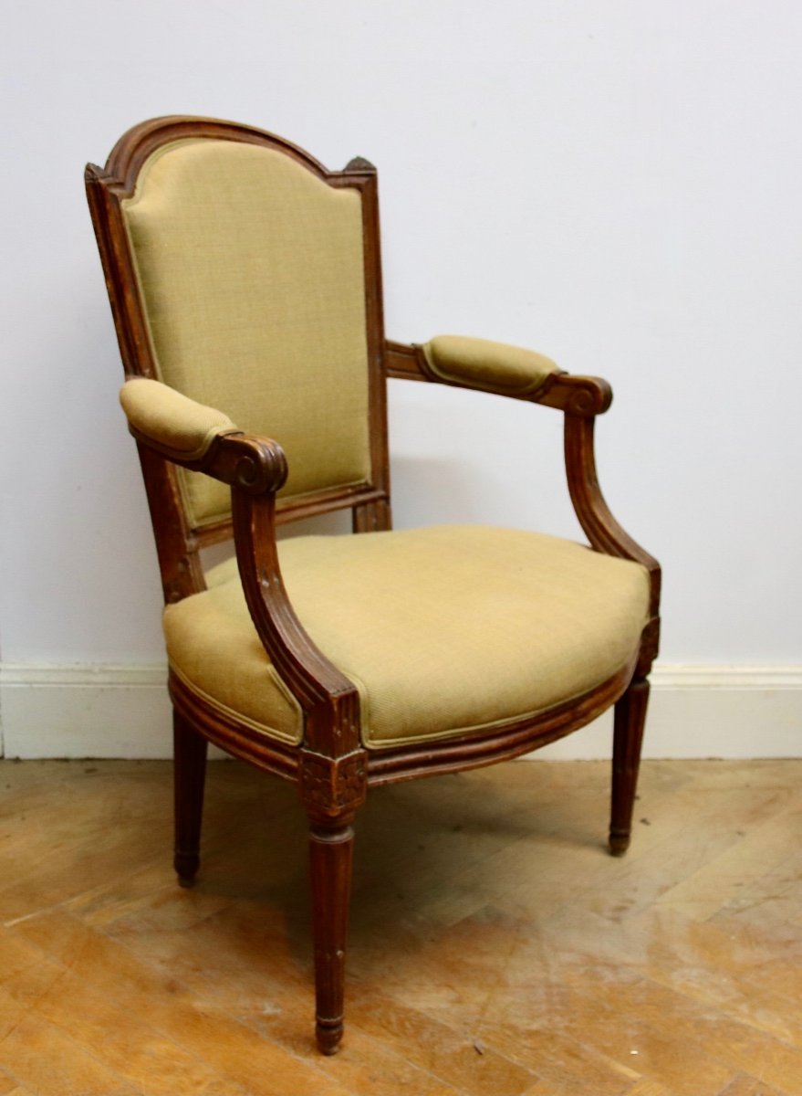 Fauteuil De Style Louis XVI Et d'époque XVIIIème -photo-2