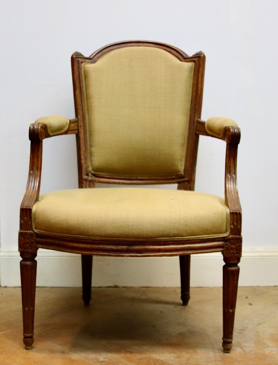 Fauteuil De Style Louis XVI Et d'époque XVIIIème -photo-3