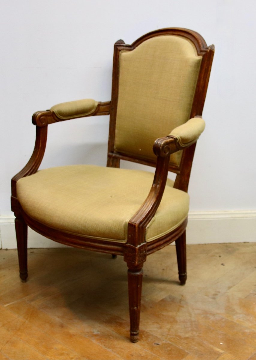 Fauteuil De Style Louis XVI Et d'époque XVIIIème -photo-6