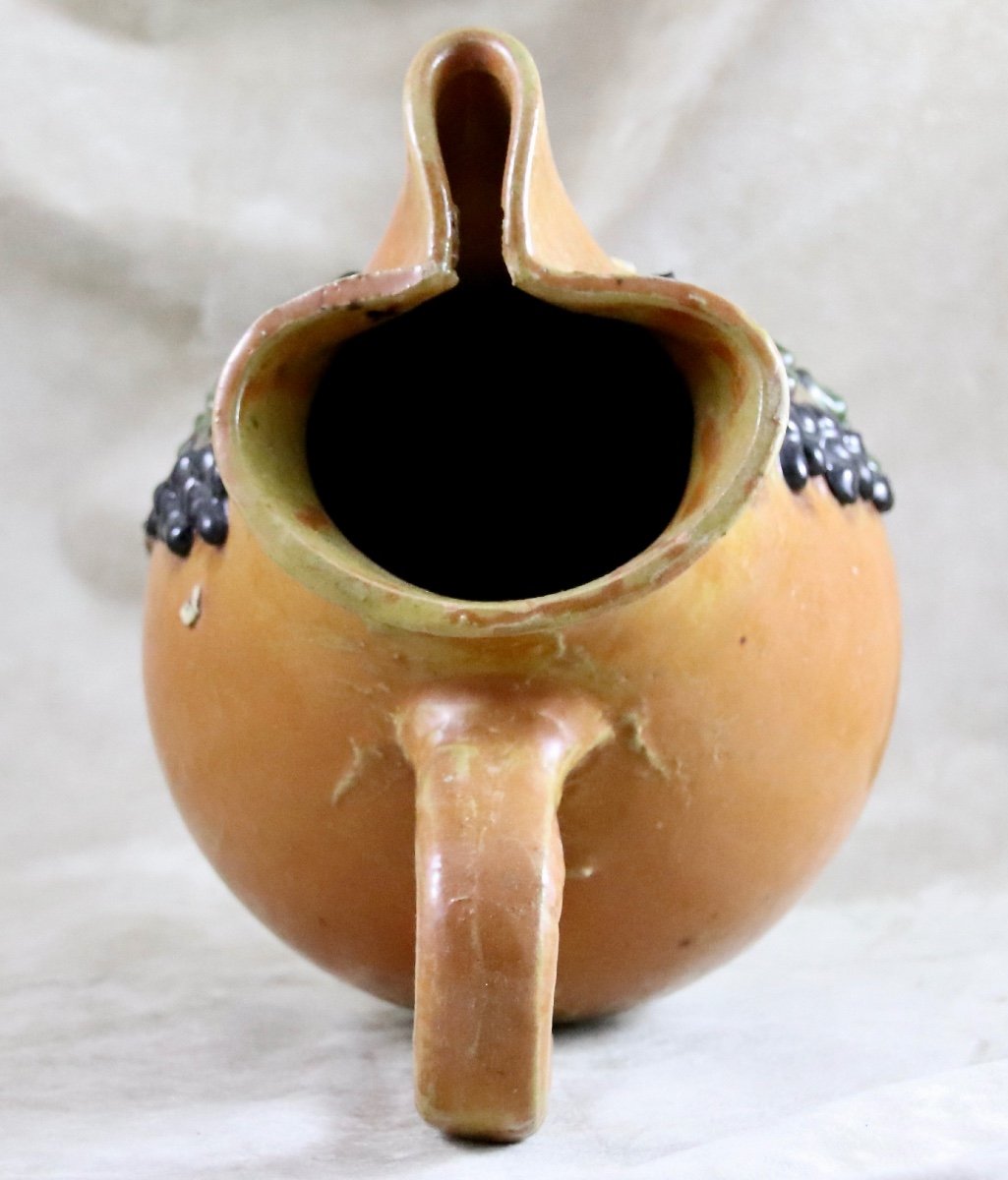 XIXth Century Folk Art Ceramic Pitcher-photo-3