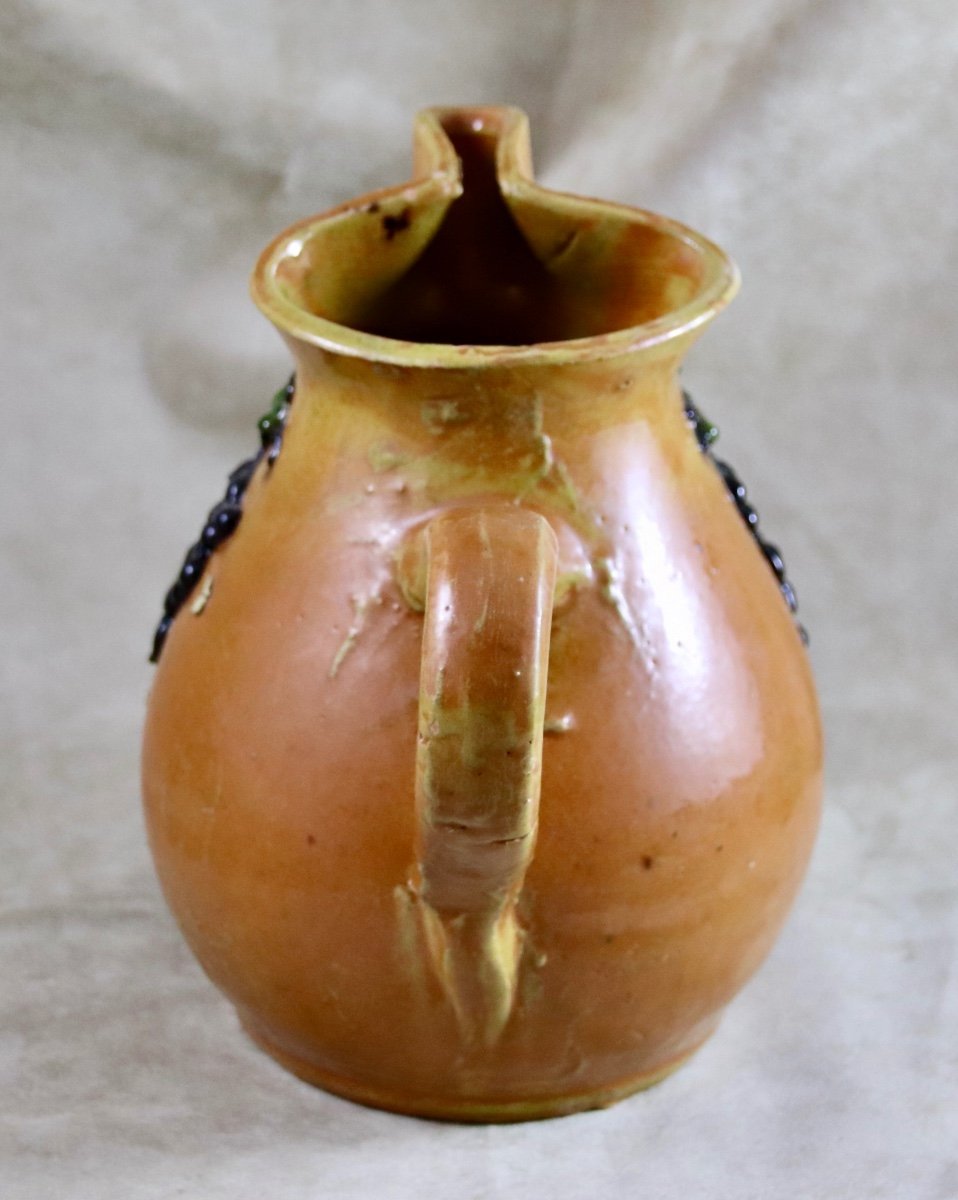 XIXth Century Folk Art Ceramic Pitcher-photo-8