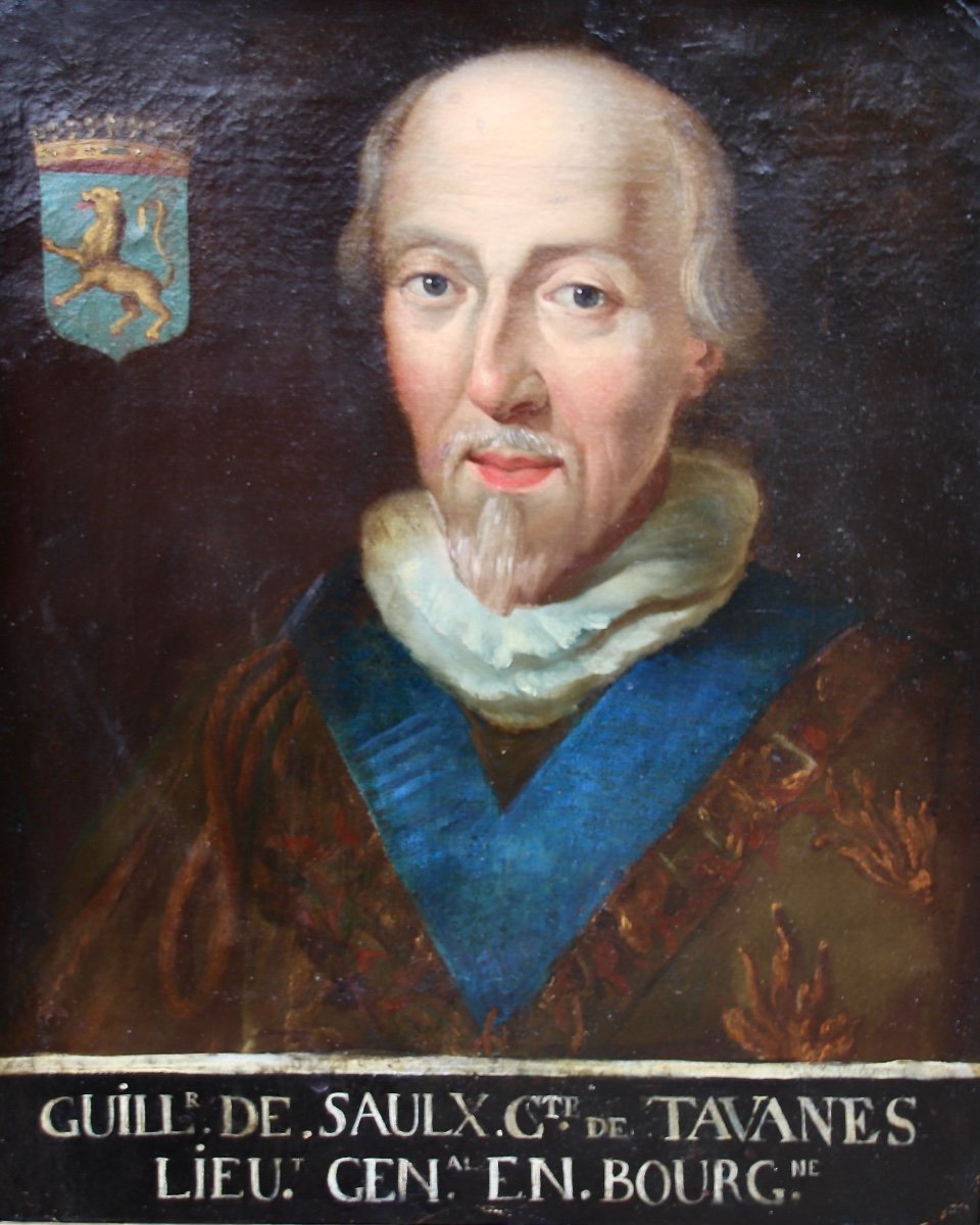 Peinture Portrait XVIII&egrave;me Guillaume De Saulx-photo-2