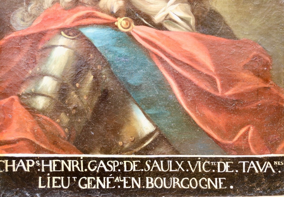 Peinture Protrait XVIII&egrave;me Henri Gaspard De Saulx -photo-4