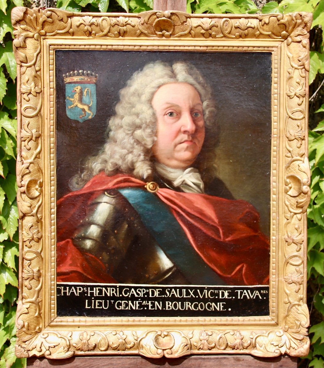 Peinture Protrait XVIII&egrave;me Henri Gaspard De Saulx -photo-1