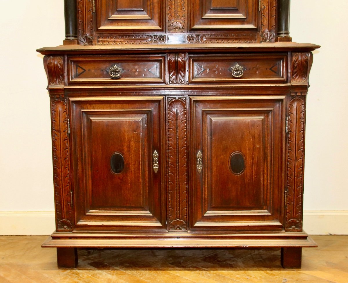 Buffet 2 Louis XIV Period In Walnut-photo-1
