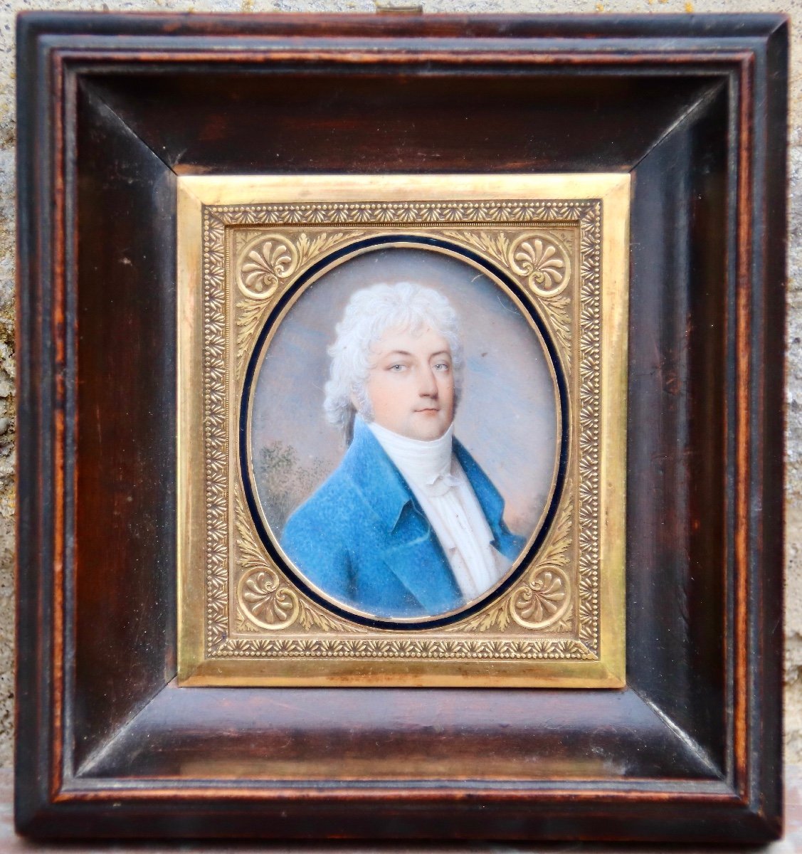 Miniature Of Man In Blue Jacket Early Nineteenth-photo-2