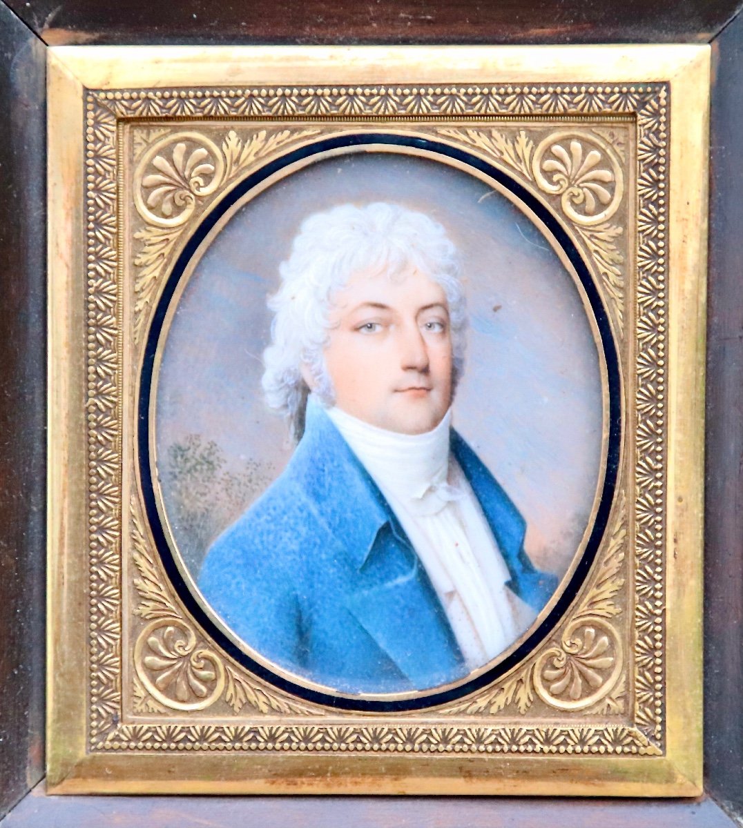 Miniature Of Man In Blue Jacket Early Nineteenth-photo-3