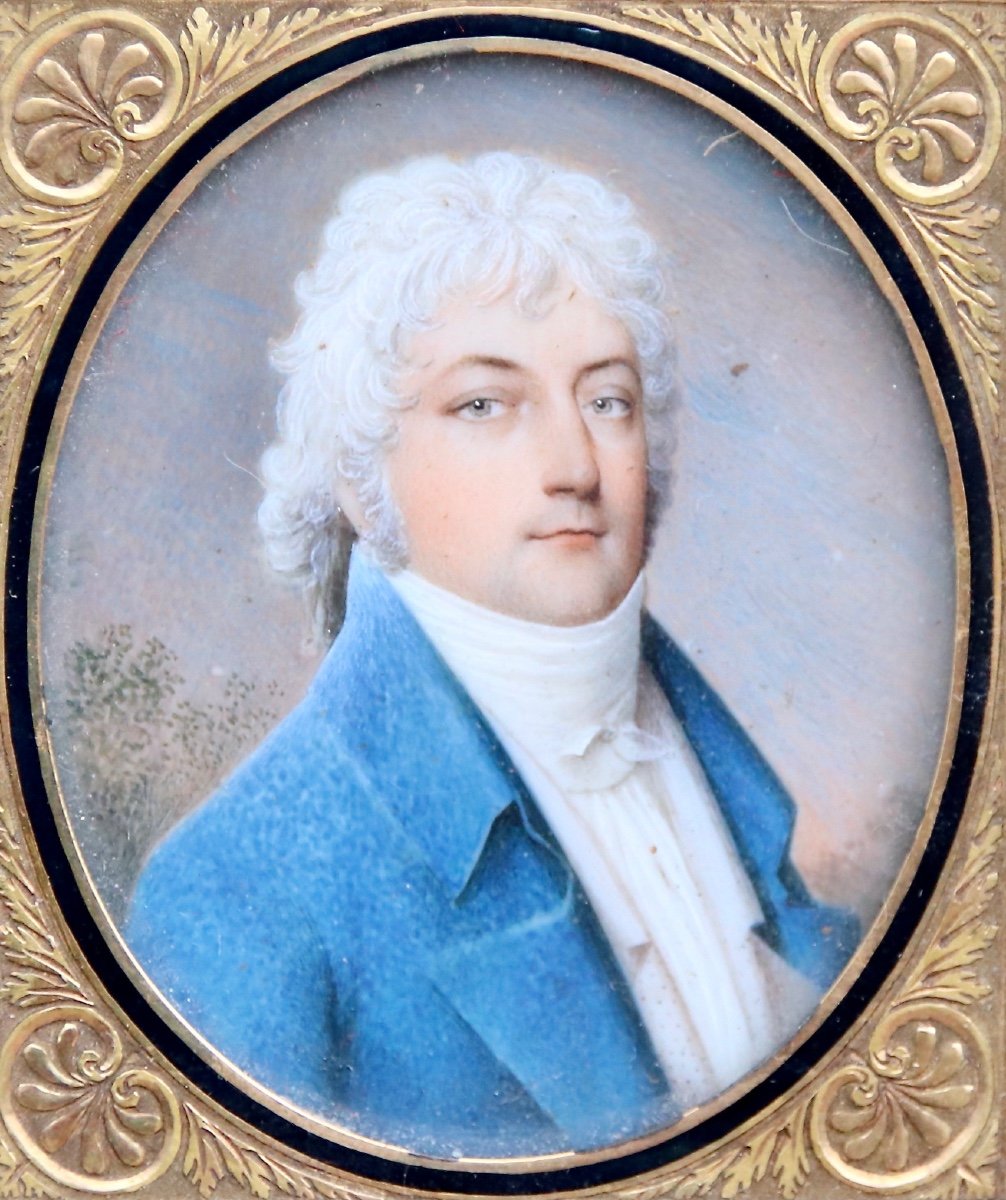 Miniature Of Man In Blue Jacket Early Nineteenth-photo-2