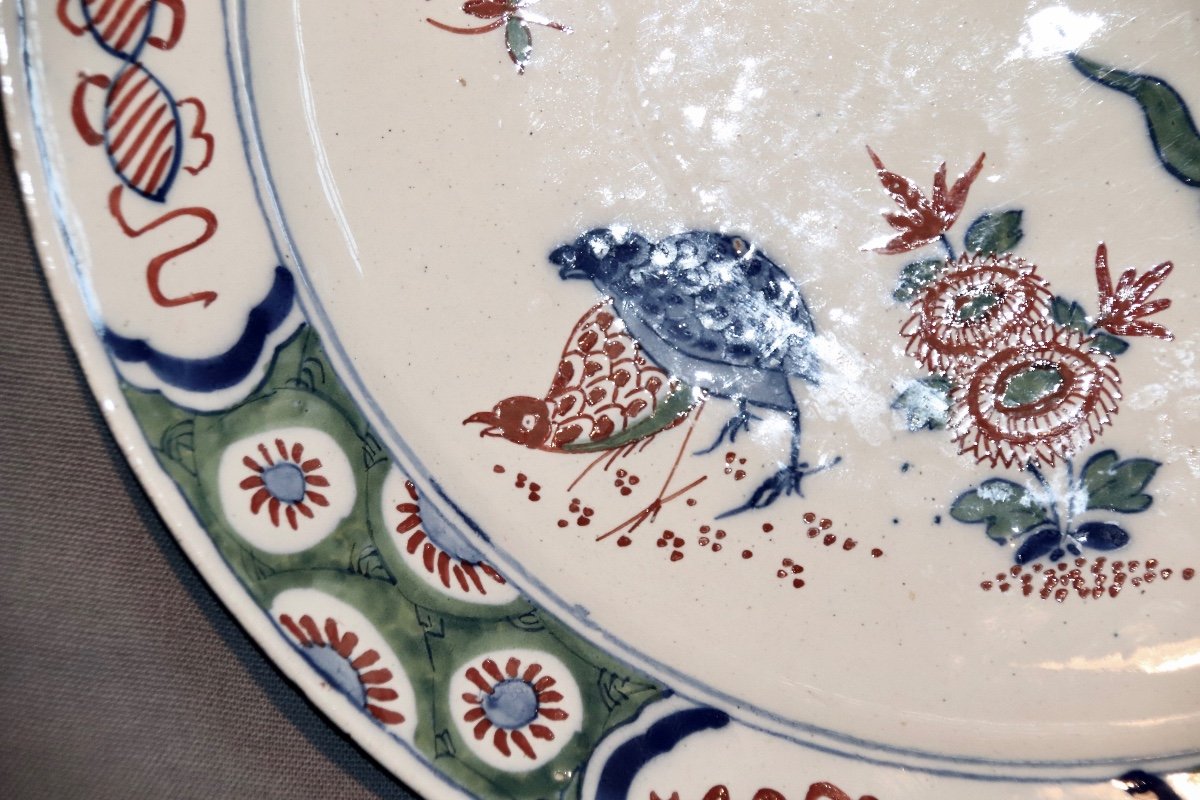 Large XVIIIth Dish In Delft Faience-photo-2