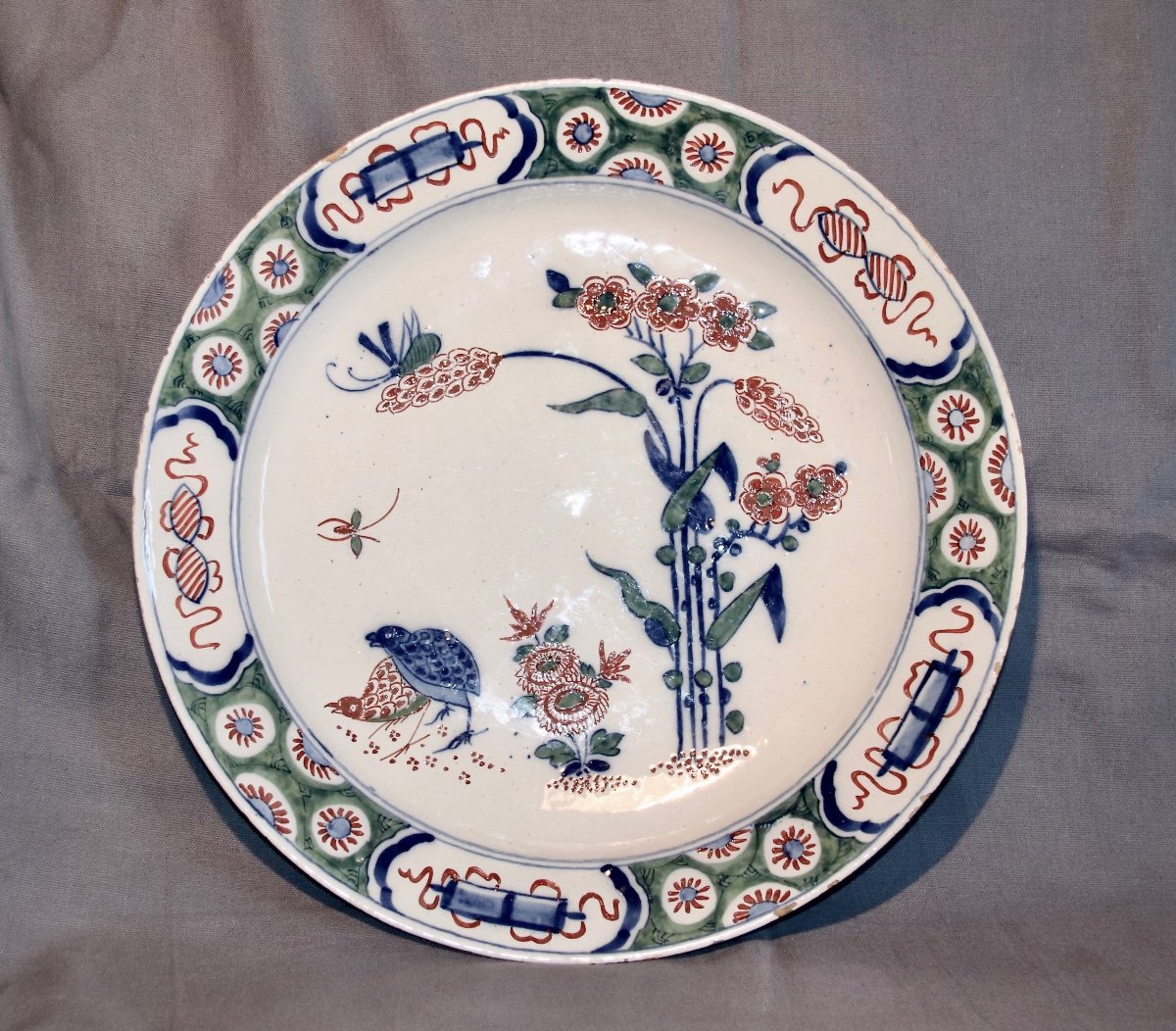 Large XVIIIth Dish In Delft Faience