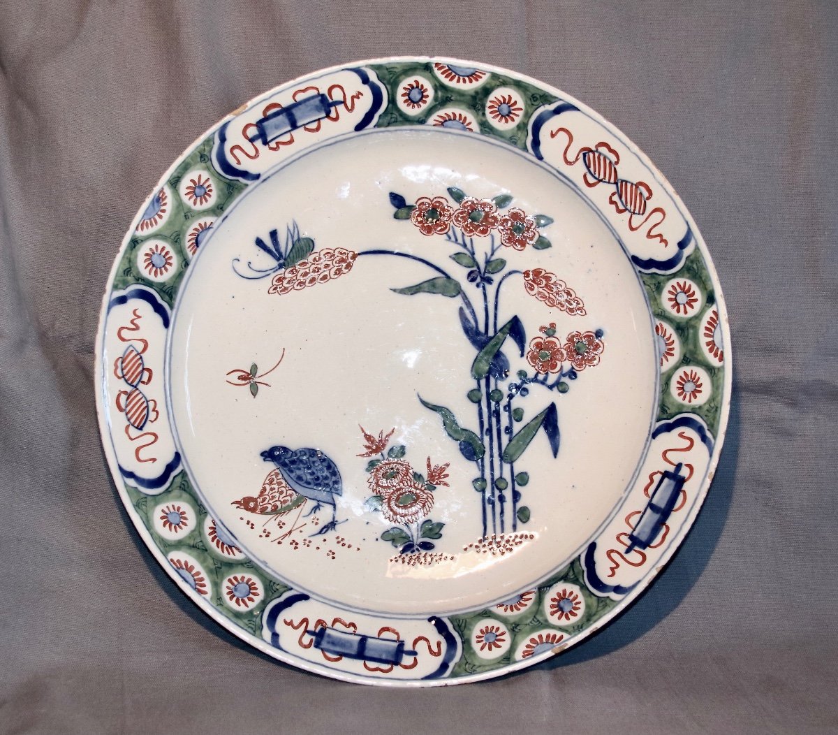 Grand Plat XVIIIème En Faience De Delft 