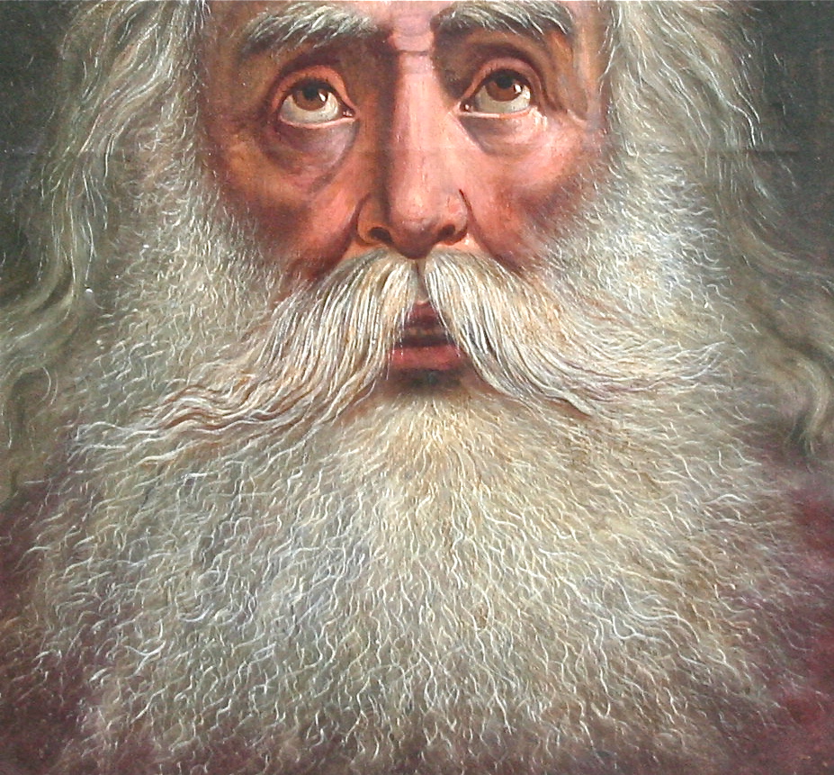 Peinture XVIIIème "portrait De Dieu Le Père"