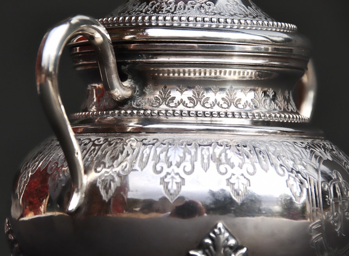 Nineteenth Sugar Bowl In Sterling Silver Goldsmith Doutre And Roussel-photo-3
