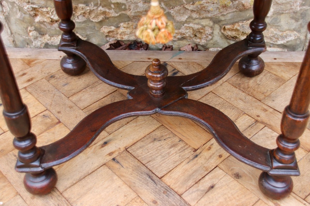 Writing Table 1 Drawer Louis XIV In Walnut-photo-6