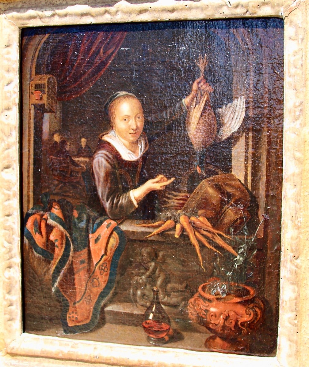 Dutch Painting End Of The 17th Century The Merchant-photo-7