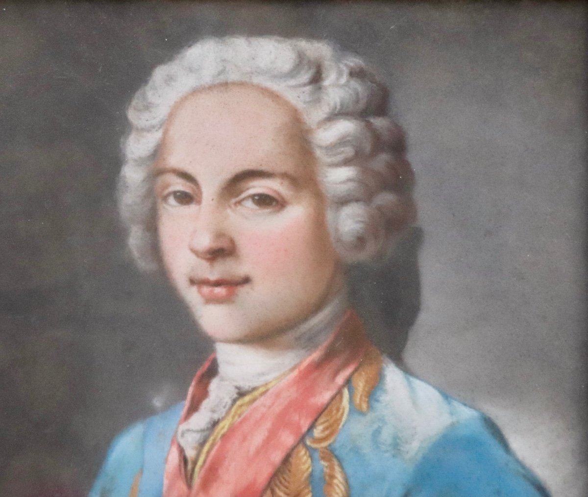 Pastel XVIIIth Portrait Of Louis De France-photo-3