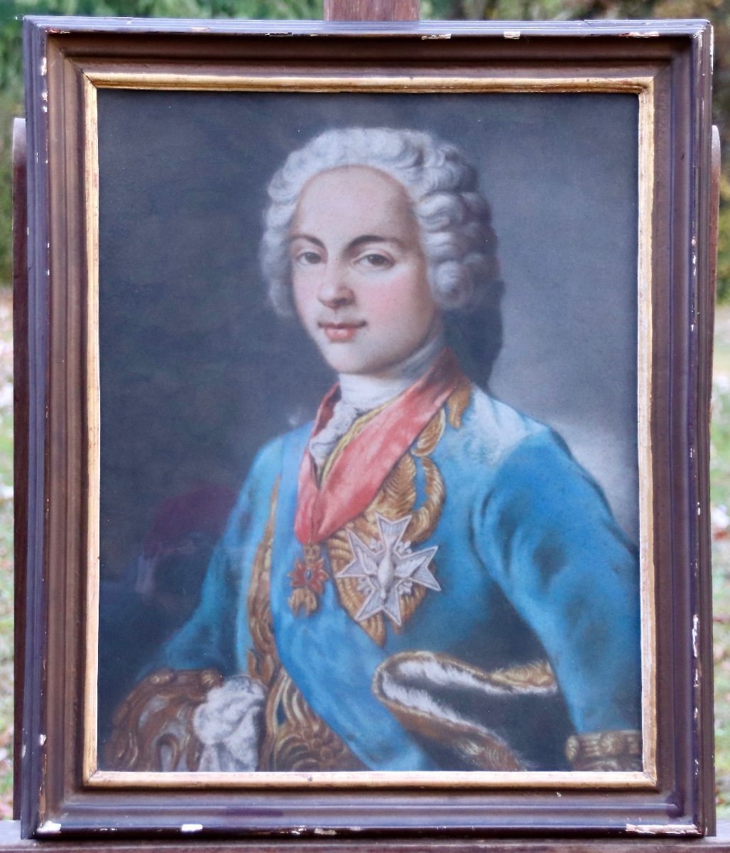 Pastel XVIIIth Portrait Of Louis De France-photo-1