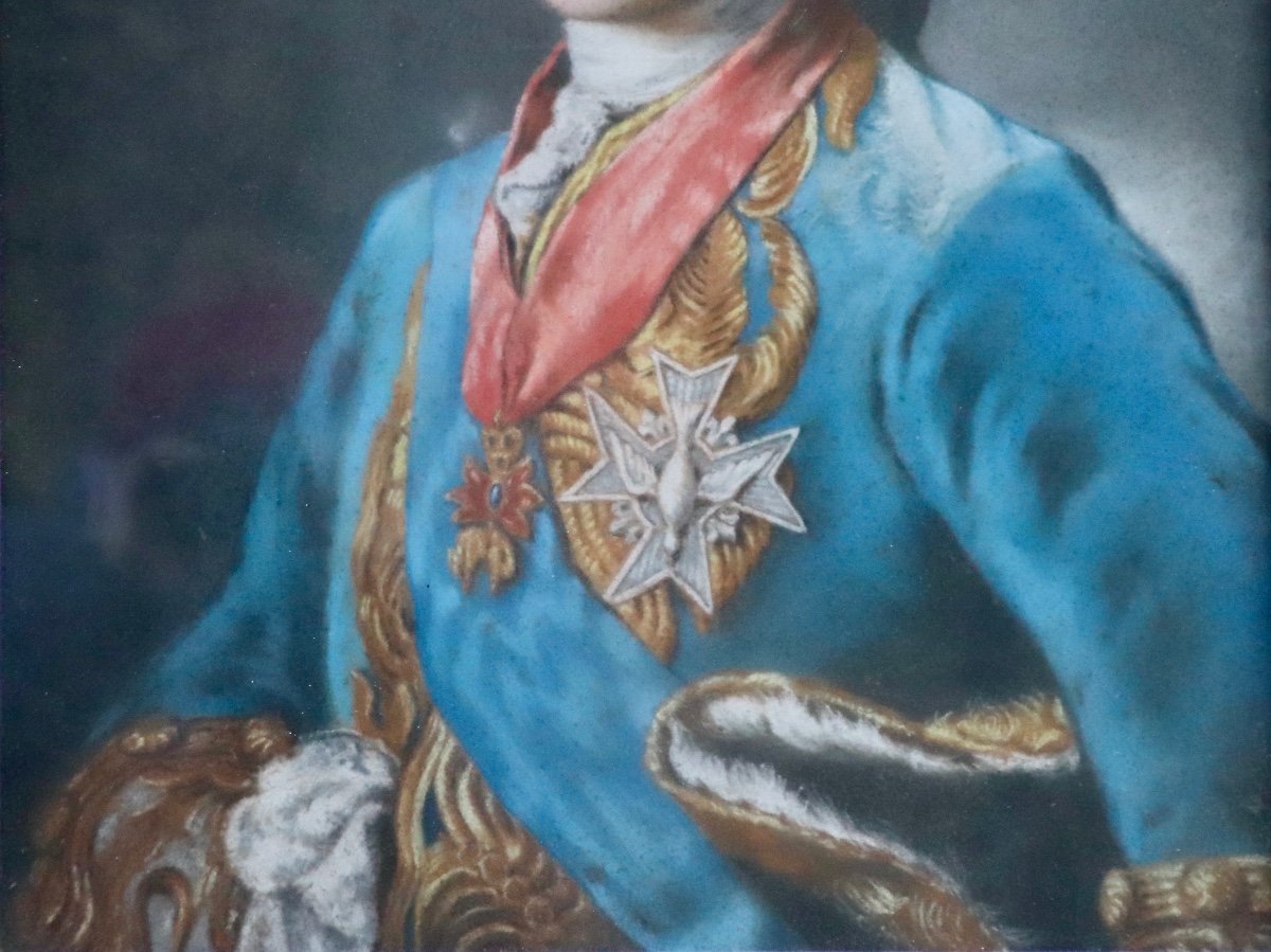 Pastel XVIIIème Portrait De Louis De France -photo-5