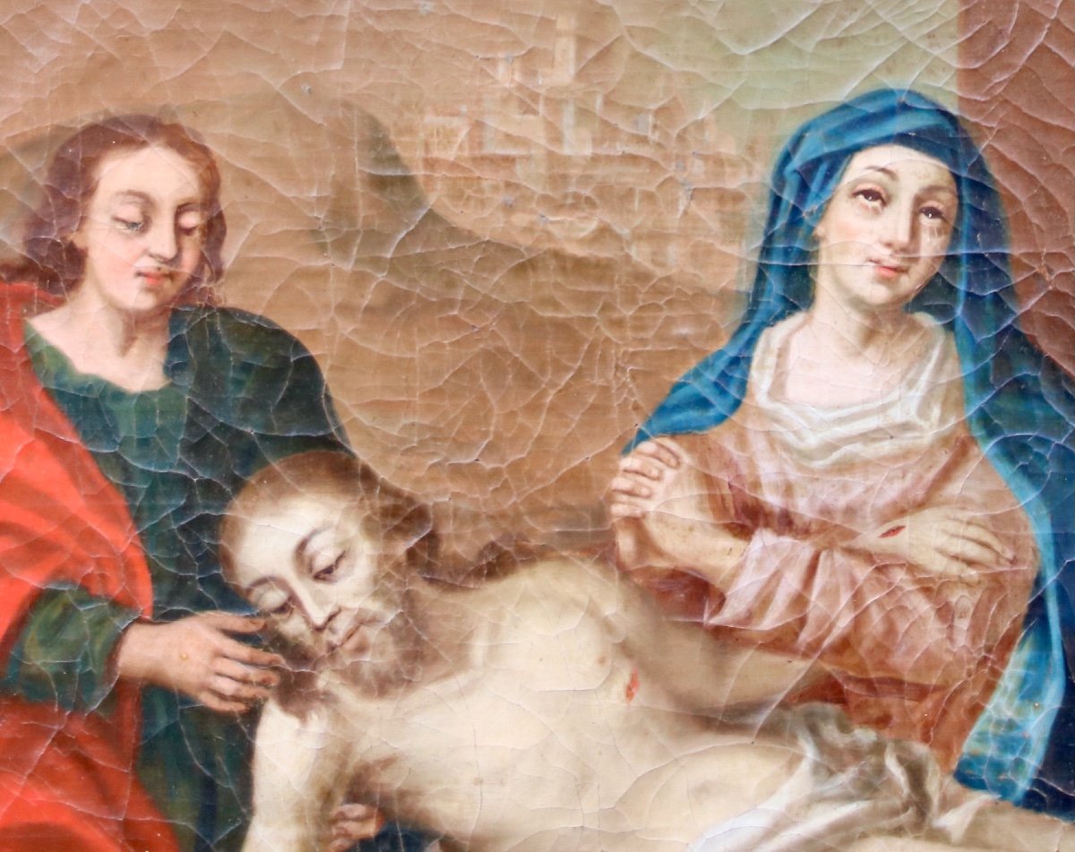 XVIIth Painting Descent From The Cross 1-photo-7