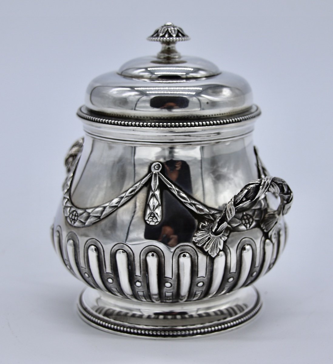 XIXth Sugar Bowl In Sterling Silver Goldsmith L. Lapar-photo-2