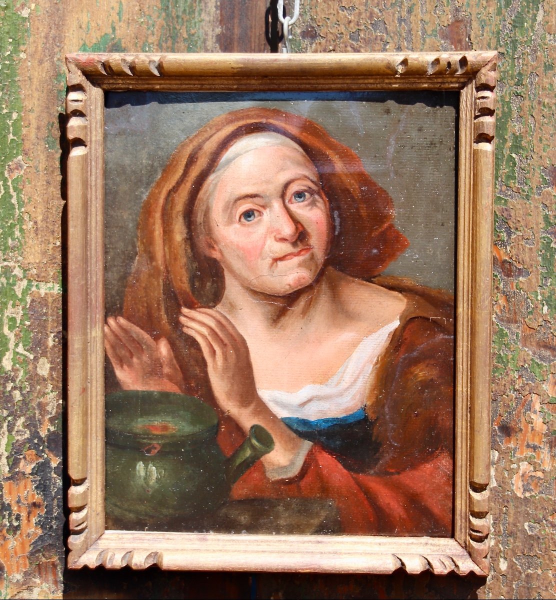 Portrait XIXème Femme à La Cruche