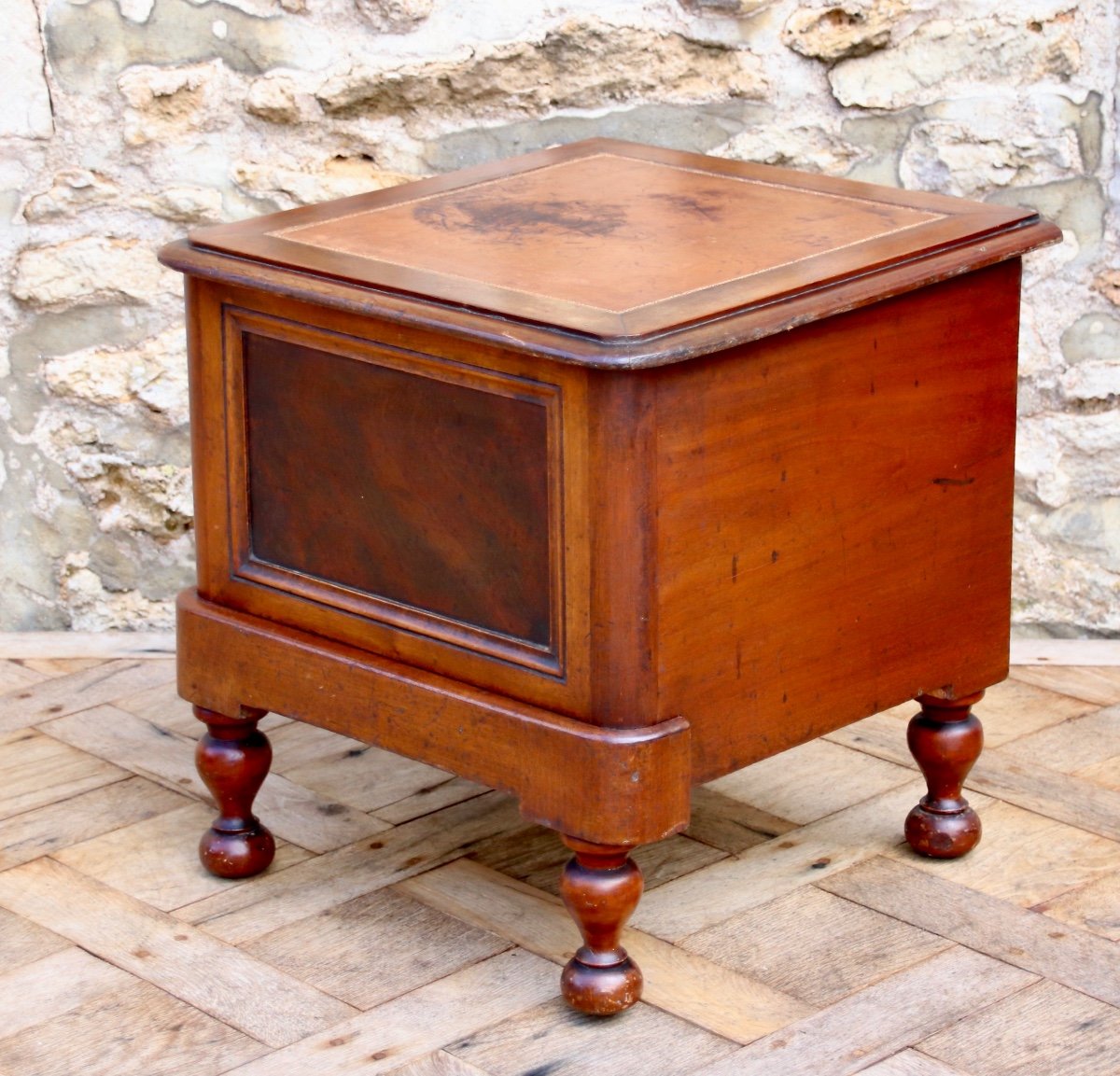 Nineteenth Century English Step Ladder In Mahogany-photo-4