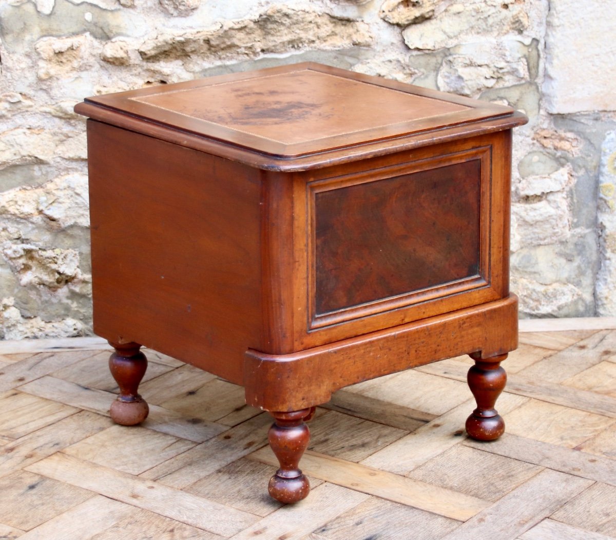 Nineteenth Century English Step Ladder In Mahogany-photo-2