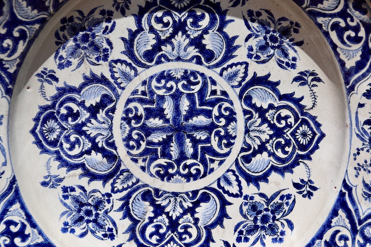 Large 18th Century Dish In Rouen Earthenware-photo-3