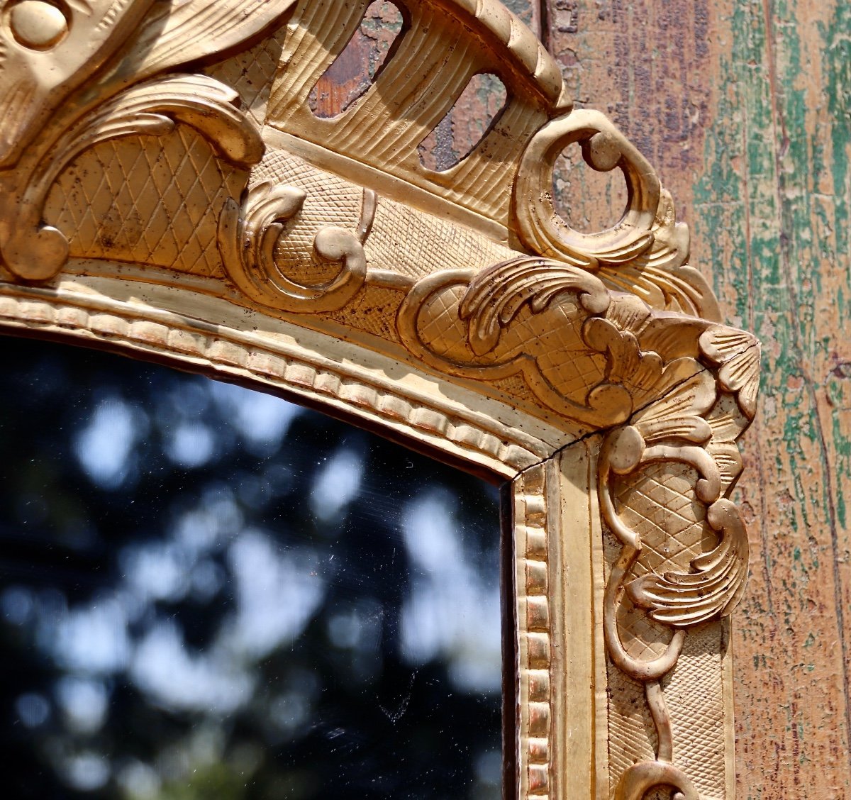 Regency Period Golden Wood Mirror-photo-5