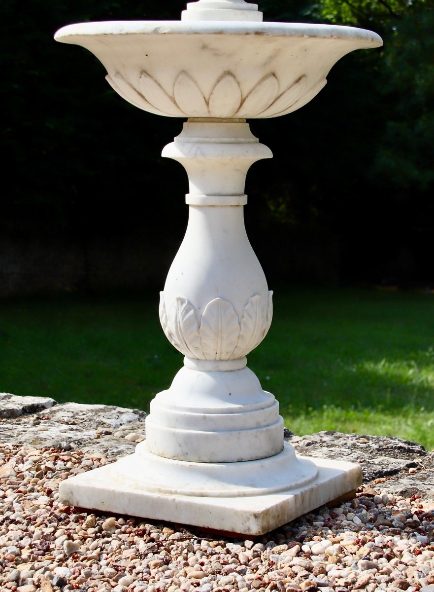 Grande Fontaine XIX&egrave;me En Marbre De Carrare -photo-2