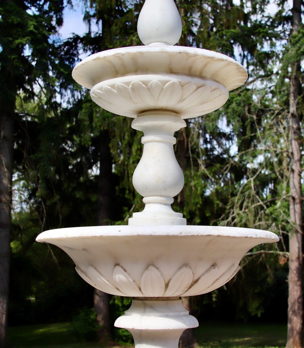 Grande Fontaine XIX&egrave;me En Marbre De Carrare -photo-5