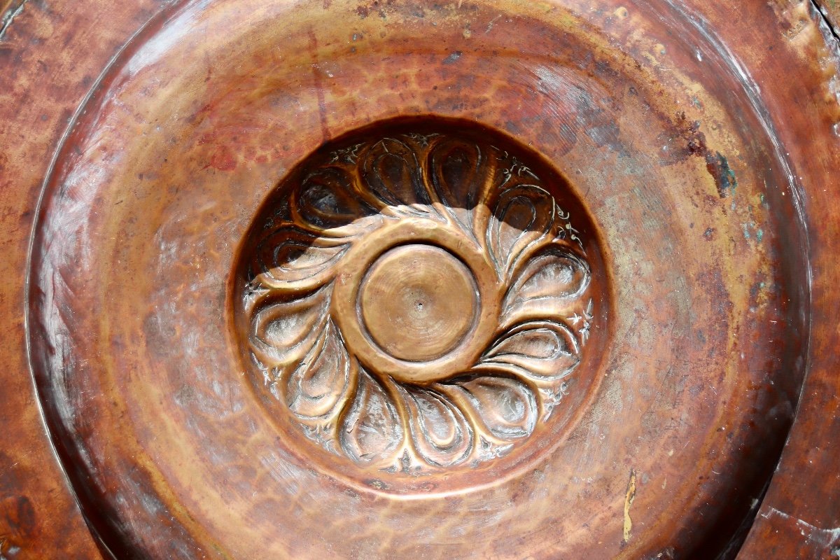 Grand Plat De Quête XVIIème En Laiton-photo-5