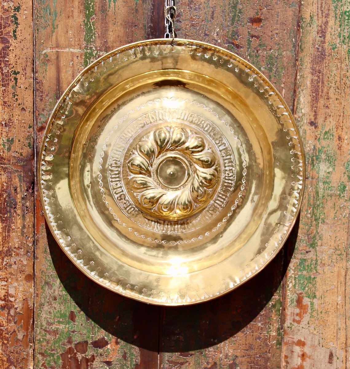 Grand Plat De Quête XVIIème En Laiton