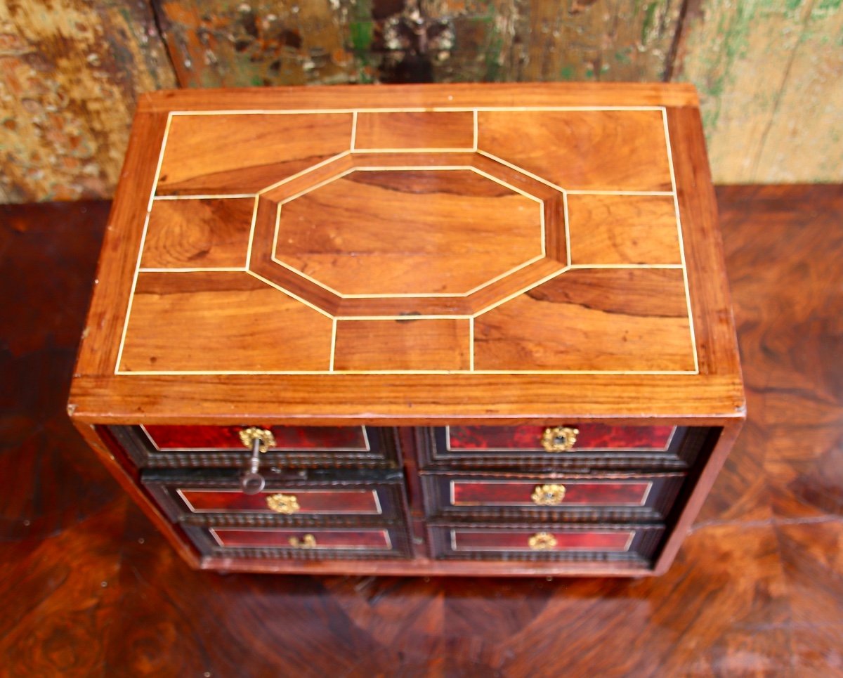 17th Century Cabinet In Rosewood And Tortoiseshell-photo-2