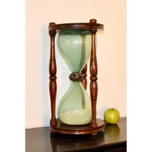 Large XIXth Hourglass In Walnut