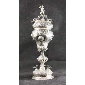 Pokal Or German Covered Cup In Sterling Silver, XIXth Century