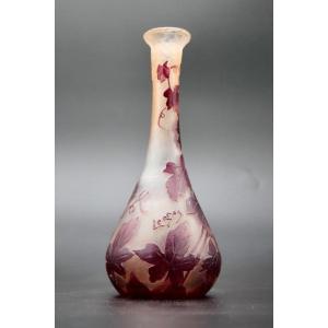 Pâte De Verre Vase Soliflor De Legras