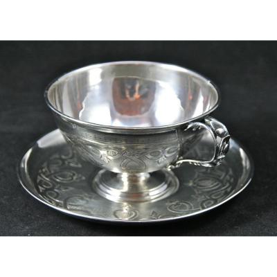 Cup And Saucer Silver