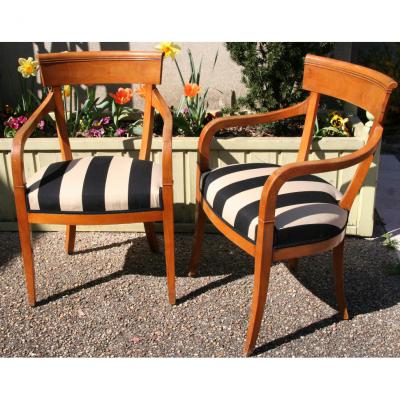 Paire De Fauteuils De Style Directoire