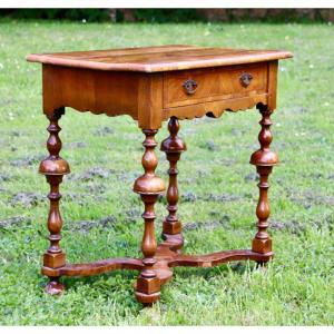 Louis XIV Swiss Table 18th Century In Walnut