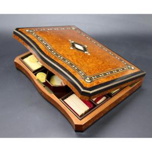 Napoleon III Token Box In Marquetry