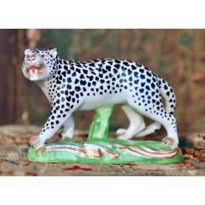 Porcelain Panther From Samson 19th Century 