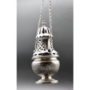 18th Century Censer In Silver Bronze 