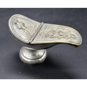 18th Century Silver-plated Bronze Incense Burner Shuttle