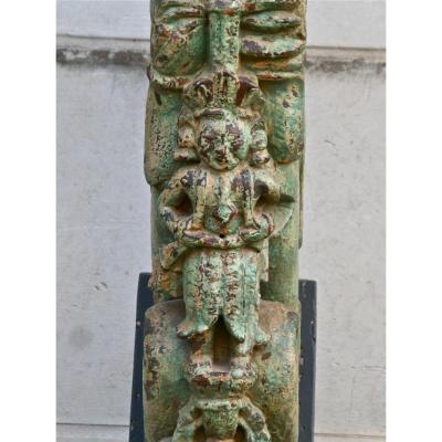 Beam Support From India Carved Nineteenth