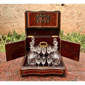 Napoleon III-style Liqueur Cabinet With Marquetry