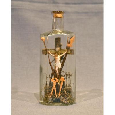 Christ Of Passion In Bottle Nineteenth